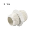 thumbnail image 3 of Unique Bargains PVC Pipe Fitting,Hex Nipple,G1 x G1 Male Thread Adapter Connector 2pcs, 3 of 3