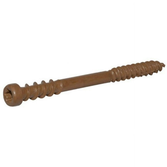 Deck Plus Deck Screws, Brown Ceramic, 3-In. x 10, 1-Lb. -48448