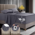 thumbnail image 6 of 4-Piece Extra Deep Pocket Sheet Set | Fits upto 21 Inch Mattresses, Soft Cooling Microfiber, Hotel Luxury, OEKO-TEX Certified | Utopia Bedding, King, Grey, 6 of 6