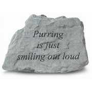 Purring Is Just Smiling Out Loud. Inspirational Garden Stone