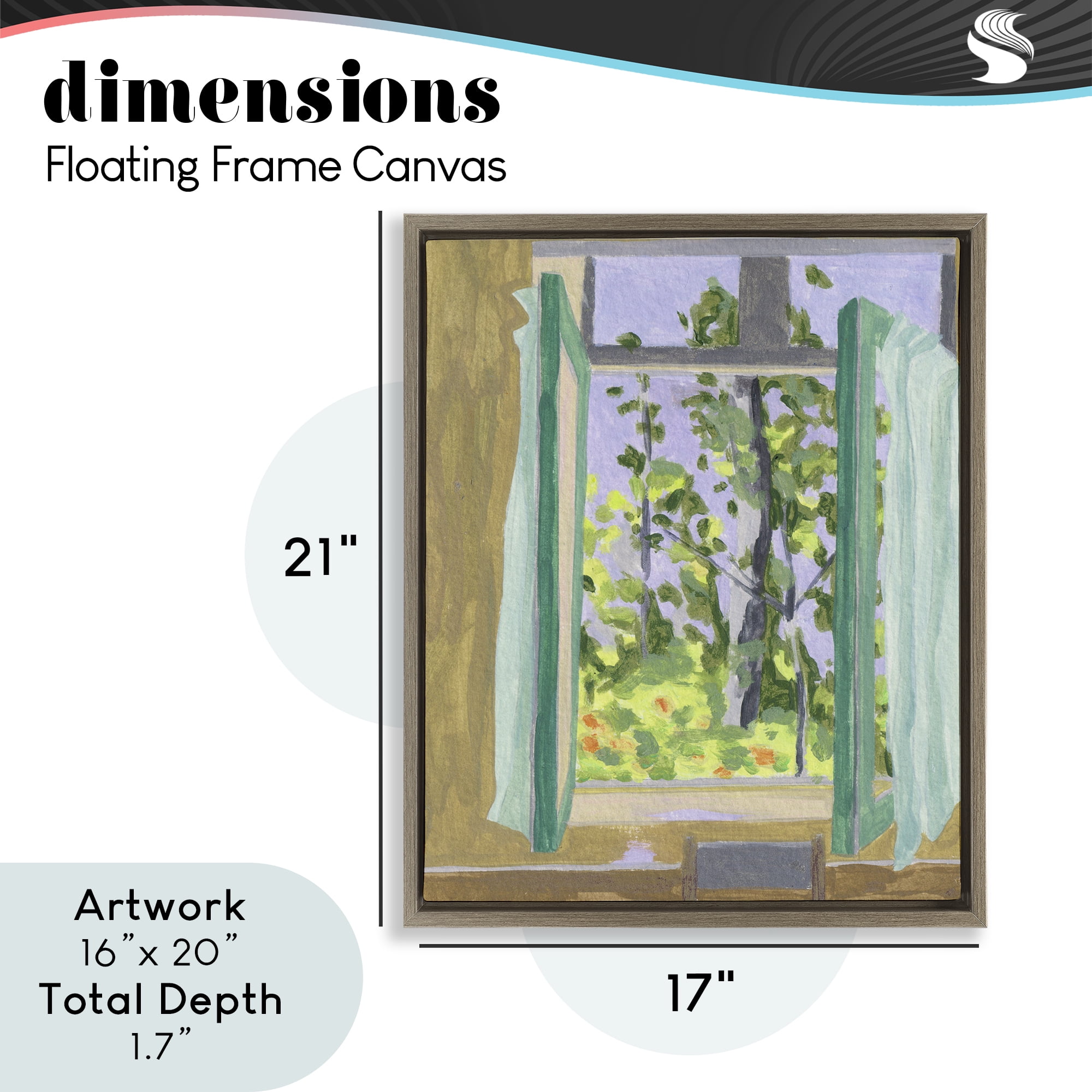 A Seat For Spring Brown Framed Floater Canvas Wall Art, design by Melissa Wang