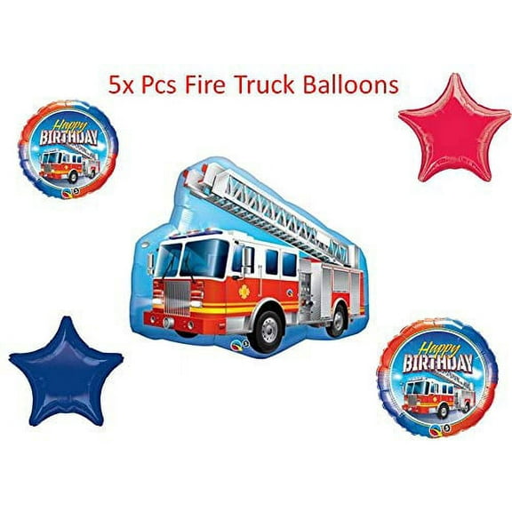 TONKA Firetruck Fire Trucks Engine Super Shape (5) Birthday Party MYLAR Balloons
