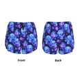 thumbnail image 5 of Lsque Skull flower star sky Printed Women's Running Shorts with Liner Pockets,Elastic Quick Dry Workout Athletic Gym Yoga Shorts,Womens High Waist Shorts-X-Large, 5 of 9