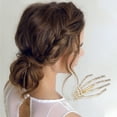 thumbnail image 2 of Unique Bargains Halloween Christmas Rhinestone Palm Hair Clips Heart Cherry & Bow & Butterfly & Four-leaf Clovers & 8-shaped & Palm 6 Pcs, 2 of 7