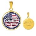 thumbnail image 5 of God Bless America Circle Necklace Stainless Steel 18-22", 5 of 11