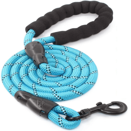 Comfort Padded and Reflective Dog Leash - Blue