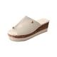 thumbnail image 4 of Sandalias de verano para mujer, a la moda, con tacón inclinado, parte inferior gruesa, chanclas, zapatos sólidos Wmkox8yii  hj789, 4 of 5