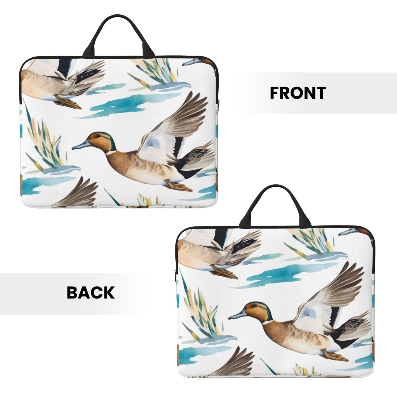 Laptop Sleeve Bag For Women Men 14inch Waterproof Durable Protective Computer Carrying Cover Handle Laptop Case Bag Water Duck