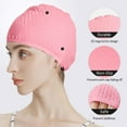 thumbnail image 3 of Swim Cap for Long or Short Hair - Stretchable Head Cap - Soft Comfortable Stylish Low Cut Design Covers, 3 of 4