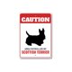 thumbnail image 1 of Señal de metal de precaución con el nombre de Scottish Terrier, para perrera, tamaño de pata canina: 8 x 12 pulgadas, 1 of 4