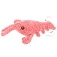 thumbnail image 3 of Floppy Lobster Interactive Dog Toy,Jumping Moving Calming Pet Toy,Sturdy Chew Plush Toy For Medium Dogs,USB Rechargeable Energy Consuming Anxiety Relief Toy,Owner Pet Interactive Training Play Toy, 3 of 9