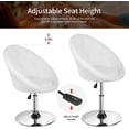 thumbnail image 3 of YRLLENSDAN Living Room Vanity Chair Makeup Chair Swivel Accent Chair Round Back Height Adjustable PU leather Modern Chair for Makeup Room Small Desk,Black, 3 of 7