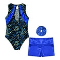 thumbnail image 6 of Sholeno Kids Girls Gymnastics Ballet Dance Leotards with Matching Shorts Tracksuit Sets Athletic Royal Blue 12, 6 of 7