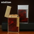 thumbnail image 2 of Kerosene lighter, Top Metal Pocket Lighter Daily Use, Sold Without Fuel.,SKU00958-黑色蓝贝-四面, 2 of 19