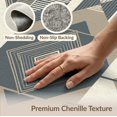 thumbnail image 6 of ODIKA 8'x10' Washable Area Rug Durable, Non-Slip Entry Grey Neutral Interlocking Angular Motif Contemporary Entryway for Living Room, Under Sectional, Family, 6 of 7
