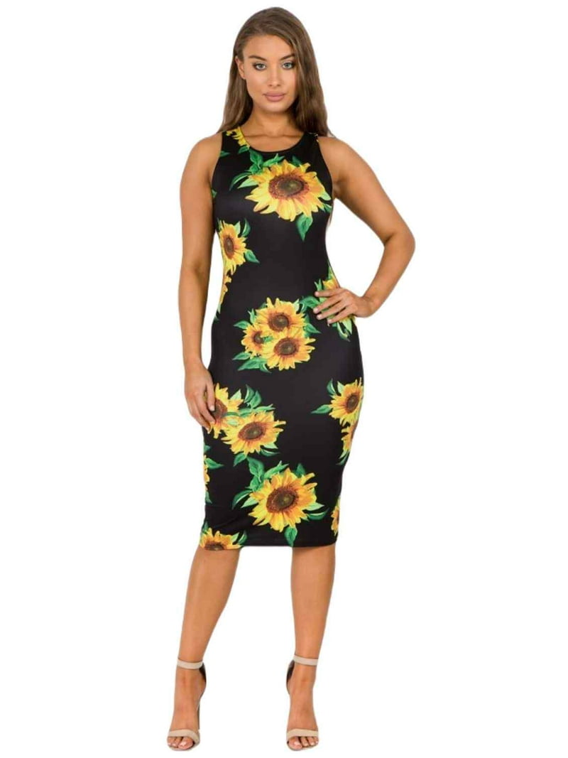 bodycon sunflower dress Sunflower Bodycon dress