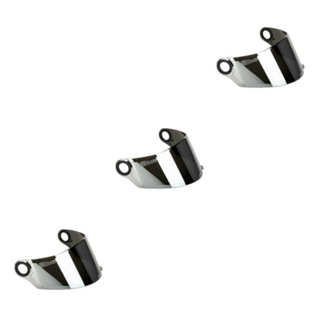 Youkk Haute Performance pour Objectif de Visière pour FF358 396 Plein Visage Résistant aux Rayures Argent 255mm 3ensemble