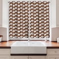 thumbnail image 2 of Ambesonne Chocolate Kitchen Curtains, Vanilla Cream Cupcakes, 55"x45", White Umber Brown, 2 of 3