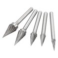 thumbnail image 2 of Carbide Rotary File,5 Pcs Carbide Burr Double Cut Rotary File Double Cut Carbide Rotary Burr Rugged and Tough, 2 of 14