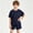 Dark Blue, variant on ITSAME Boys Summer Outfit Sets Crewneck T-Shirt and Shorts 2-Piece Kids Loose Casual Clothes Purple Size 12-18M