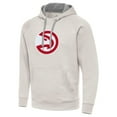 thumbnail image 2 of Men's Antigua Cream Atlanta Hawks Big Logo Victory Pullover Hoodie, 2 of 3