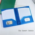 thumbnail image 4 of Plastic Folders With Pockets Heavy Duty Two Pocket Folder Business Card Holder For High School, Red, 4 of 7