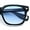 Black - Blue, variant on Gentlemanly Retro Fashion Vintage Vibe Horn Rim Rectangle Plastic Sunglasses Black - Blue