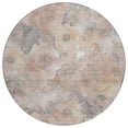 thumbnail image 2 of Addison Rugs Chantille Indoor/Outdoor Transitional Floral Taupe Machine Washable Round Rug, 8' x 8', 2 of 7
