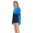 thumbnail image 4 of Toptie 5 Pack Women's Pom Pom Jersey Youth Game Day Jersey Long Sleeve T-Shirts-Royal and Black-XS, 4 of 6