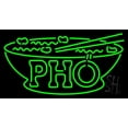 thumbnail image 1 of Green Pho Inside Bowl LED Neon Sign 20 x 37 - inches, Black Square Cut Acrylic Backing, with Dimmer - Bright and Premium built indoor LED Neon Sign for restaurant window and interior decor., 1 of 7