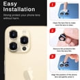 thumbnail image 2 of For iPhone 14 Pro Metal Ring Tempered Glass Camera Lens Protector Cover, 2 of 4