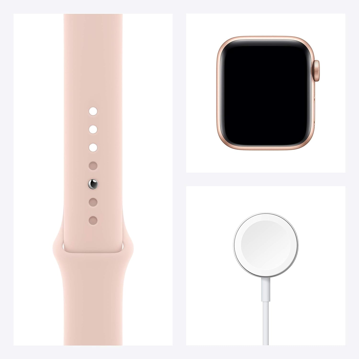 Apple Watch Series 6 , 40mm, GPS, Gold Aluminum Case with Pink Sand Sport Band, 18 Hour Battery Life, 1 Each, 1, 1, 1