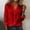 Red, variant on Satingcolo Linen Button Down Shirt Women Summer Fall Fashion Long Sleeve Gauze Tops Dressy Casual Work Blouse with Pocket White S