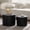 Black, variant on Leumius Nesting Coffee Table Set of 2, Round Wooden Coffee Tables Circle Modern Table, Accent End Side Table for Small Space Living Room Bedroom Natural