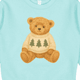 thumbnail image 3 of Inktastic Vintage Teddy Bear in Sweater with Christmas Trees Toddler Sweatshirt, 3 of 4