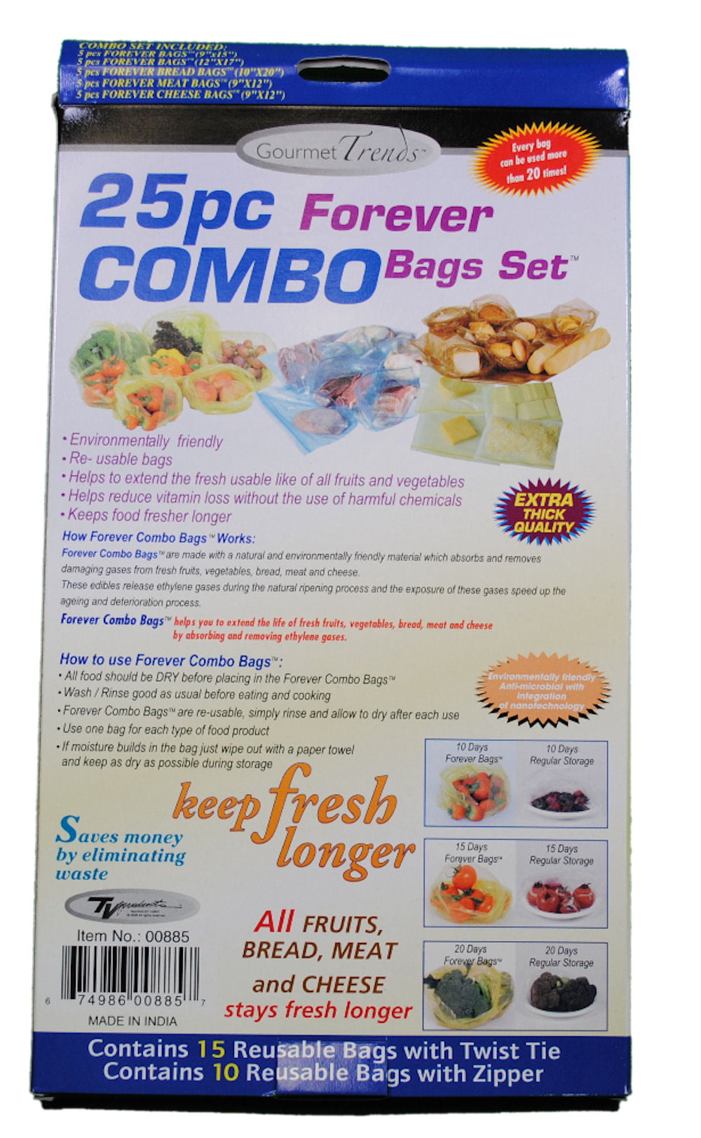 Re-useable Zip Lock Food Storage Bag (Pack of 4) – BeWea - Together For  Better Weather