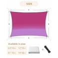 thumbnail image 6 of Sun Shade Sail 8x10Ft Gradient Rose Red and Purple Uv Block Sunshade Canopy Outdoor Shade Cover Rectangle Shade Cloth For Patio Garden Yard Deck Pergola, 6 of 6