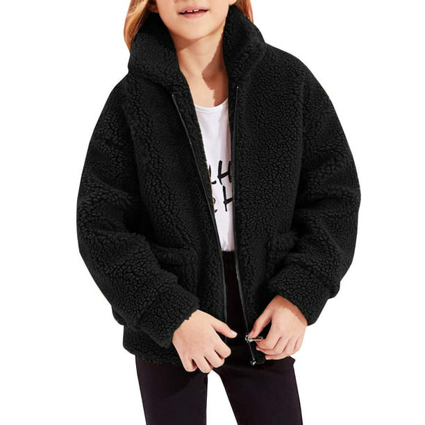 SySea - Girls Fuzzy Arctics Coats Fall Winter Warm Shearling Jackets ...