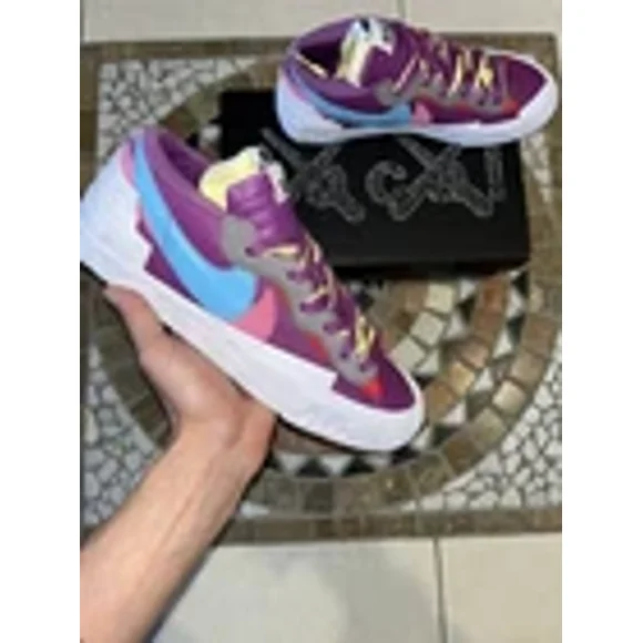 ?FREE SHIPPING? Nike X Sacai X Kaws Blazer Low ‘purple Dusk’ US9.5