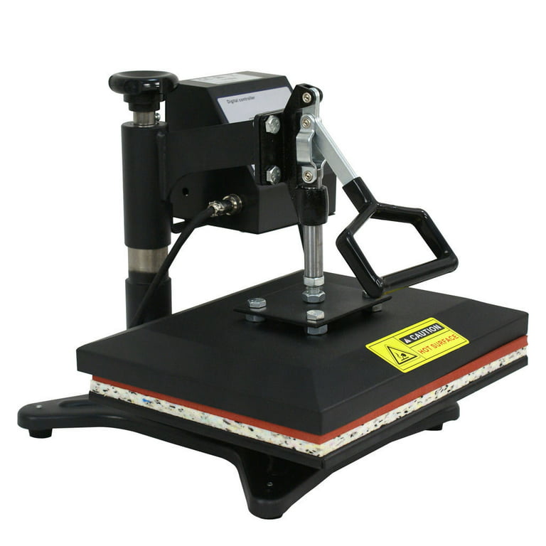 Swing Away Heat Press, 8-in-1 Heat Press Machine 12''x10'', 360° Swing Away Press, Black