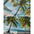 thumbnail image 6 of Ocean Kitchen Valances for Windows Farmhouse Linen Window Valance Curtain for Living Room Window Treatment Palms Tropical Island Summer Beach Sea Water Valance Rod Pocket Topper Drape, 54 x 18 Inch, 6 of 6
