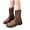 Coffee, variant on Cowboy Boots for Women Vintage Brown Leather Wide Mid Calf Western Cowgirl Boots Riding Work Short Booties