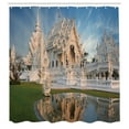 thumbnail image 3 of Ambesonne East Shower Curtain, Ornate Northern Palace, 69"Wx84"L, White Green Blue, 3 of 5