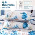 thumbnail image 2 of Juego de cama Weigelia Twin Coastal Quilt Ocean Blue, 2 of 7