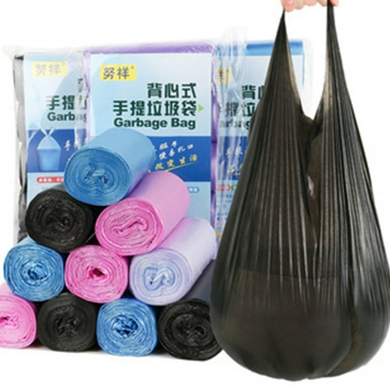 Yannee Mini Disposable Garbage Bag Plastic Small Trash Bags Household 1Roll  /20 Pcs Purple