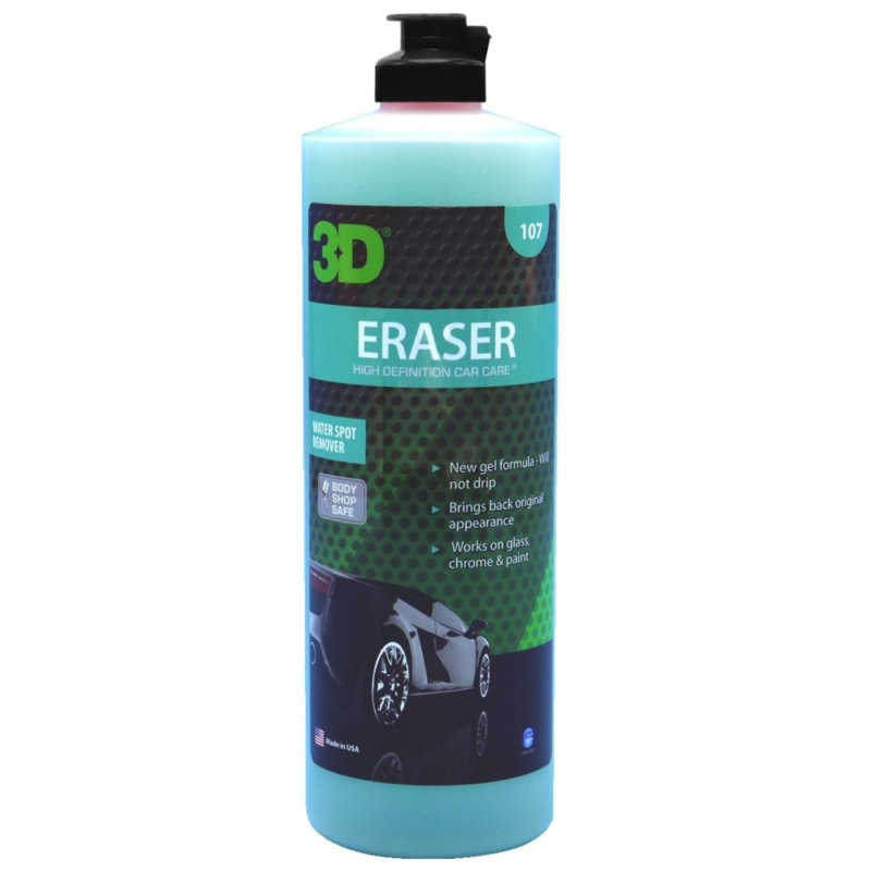Eraser Water Spot Remover 16 Oz Gel. For Paint, Glass, Windows, and