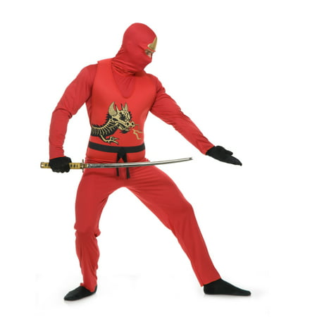 Adult's Mens Red Ninja Avenger Series 2 Martial Arts Costume