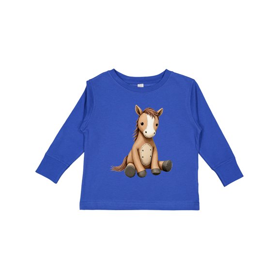 Inktastic Knitted Horse Boys or Girls Long Sleeve Toddler T-Shirt