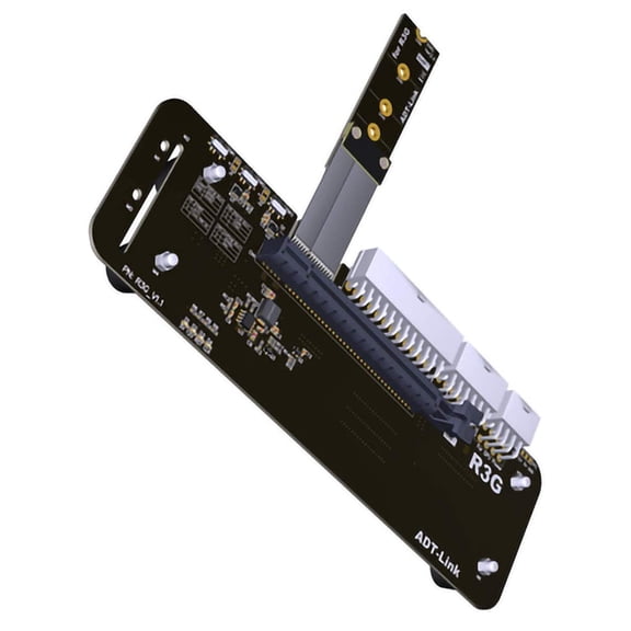 Seitruly Soporte de tarjeta gráfica externa Laptop M.2 Key GPU Stand con PCI-E 3.0x4 Accesorio de computadora 0.5M / 0.25M / Inversión Cables de computadora  0.5 m