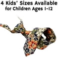 thumbnail image 3 of Otis & Oliver Floral Boys Tie, Orange Child Necktie (Newbury, 2-4 year), 3 of 5